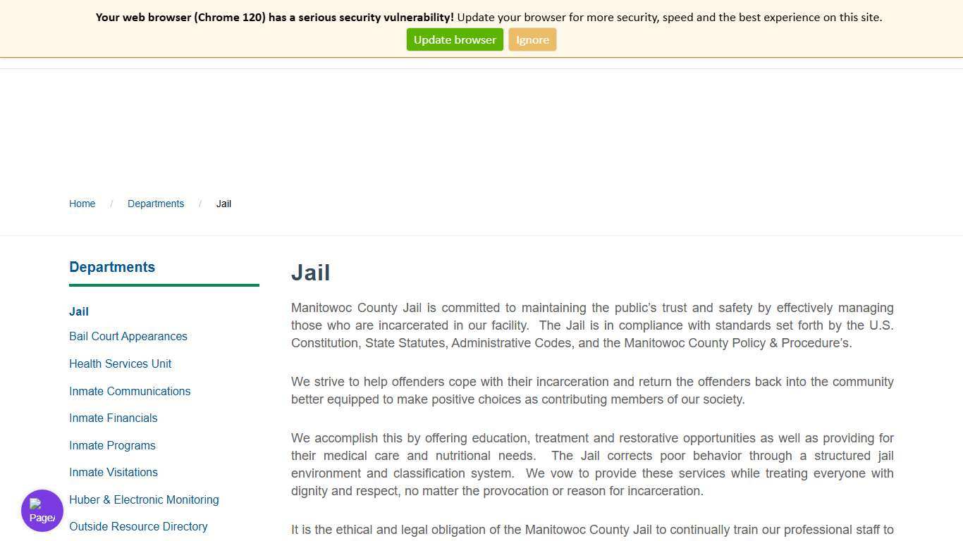 Manitowoc County - Jail - Manitowoc County